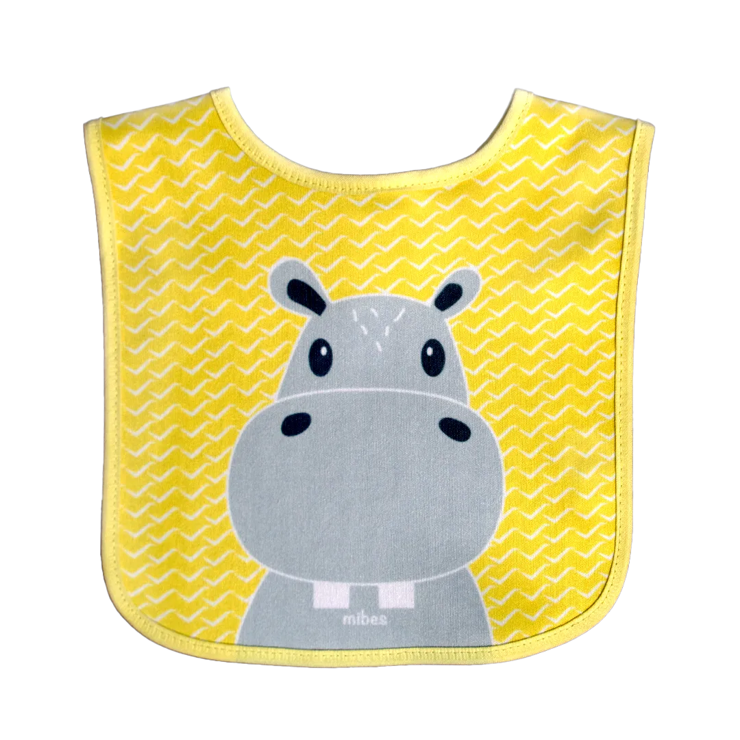 1002666 - Babero grande con abrojo, sublimado "Caritas Animales". 