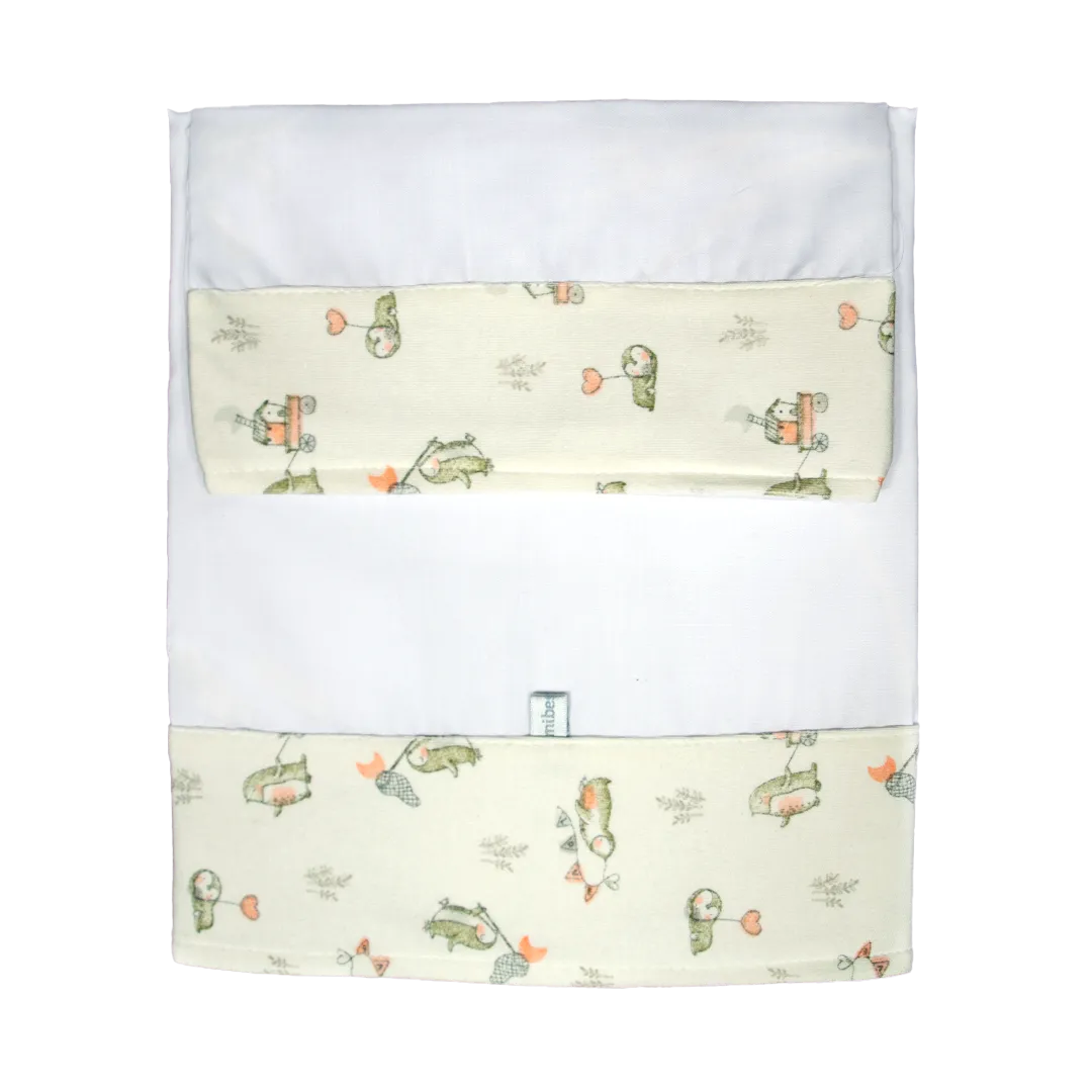 1013825 - S&aacute;bana para cuna con guarda estampada en "Interlock Motivos Surtidos" 